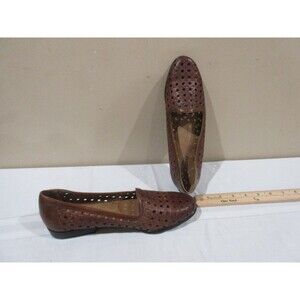Trotters Ginger Casual Shoes Women US 9 N Brown Leather Flats MSRP 76.00